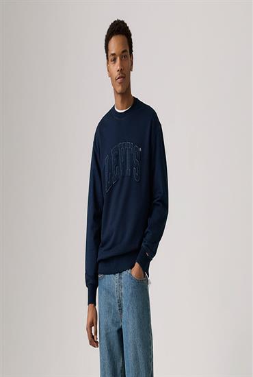 GRAPHIC SWEATSHIRT-INDIGO EMB INDIGO